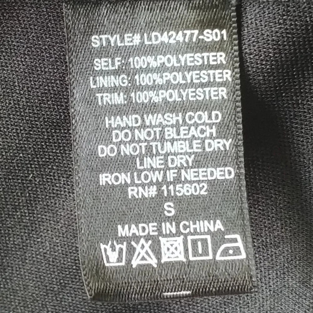 LUSH FAUX WRAP DRESS - BLACK - Picture 5 of 6
